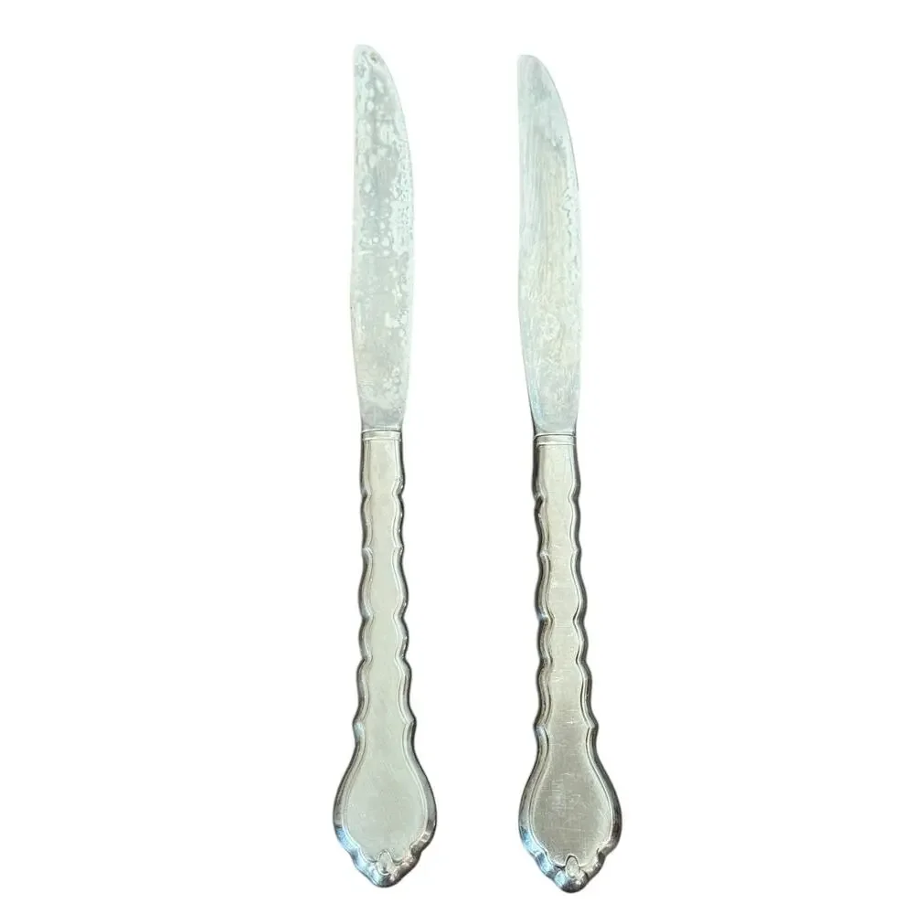 Oneida Community CELLO Dinner Knife (2) Stainless Flatware Silverware 9